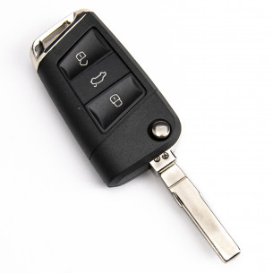 Key Cover Conversion Kit for VW Passat Golf Bora With 3 Buttons - Aftermarket
