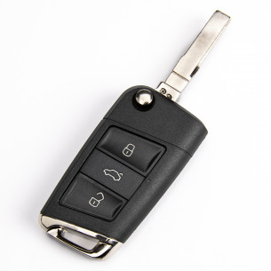 Key Cover Conversion Kit for VW Passat Golf Bora With 3 Buttons - Aftermarket
