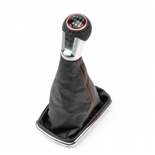 VW Golf IV Bora Pomello Del Cambio Cuffia Pu Pelle 6 Marce - Aftermarket