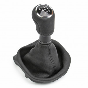VW Transporter T5 Pomello Del Cambio Cuffia Pu Pelle 6 Marce - Aftermarket