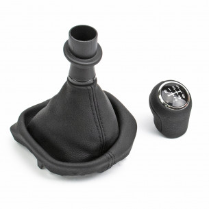 VW Transporter T5 Pomello Del Cambio Cuffia Pu Pelle 6 Marce - Aftermarket