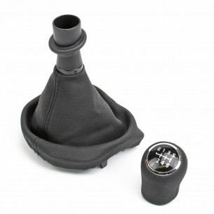 VW Transporter T5 Pomello Del Cambio Cuffia Pu Pelle 6 Marce - Aftermarket
